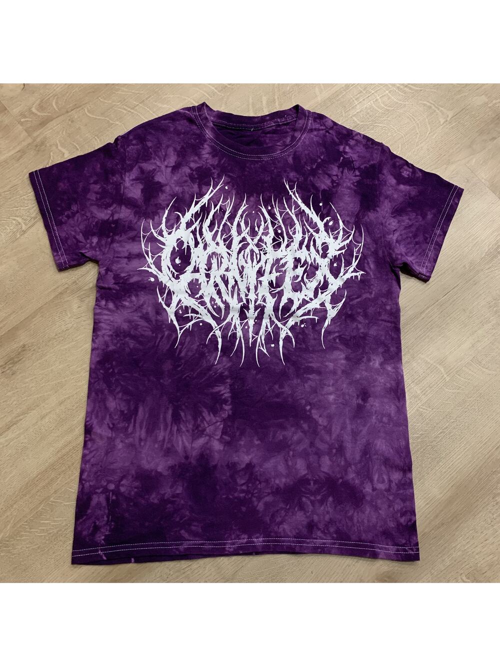 Carnifex Purple Tie-Dye Metal Deathcore Band Tee T-Shirt Men's Small S Logo